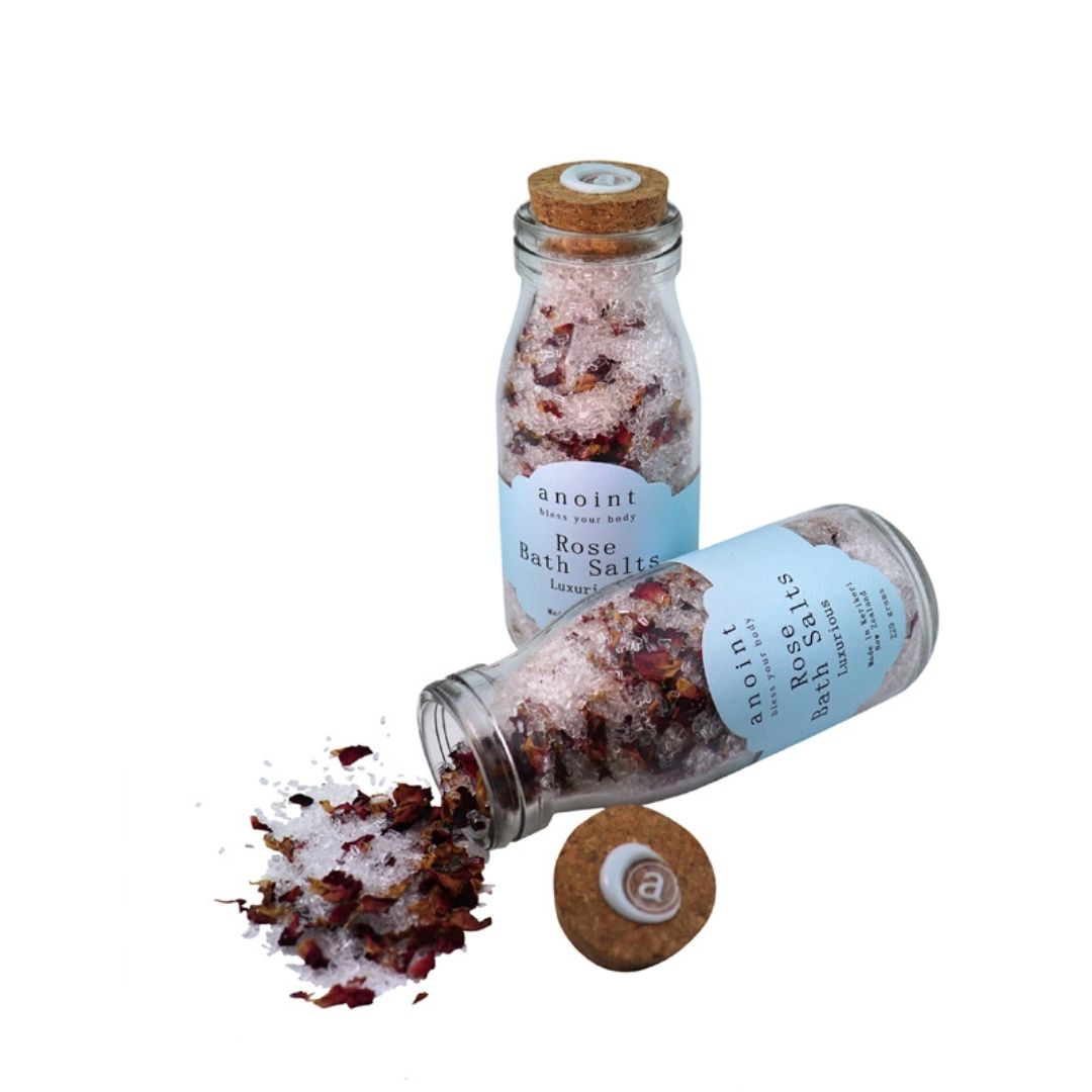 anoint rose bath salts 175g bottle