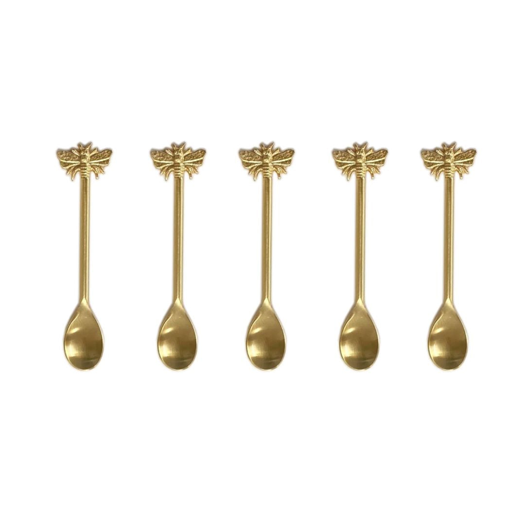 bee teaspoons brass 5