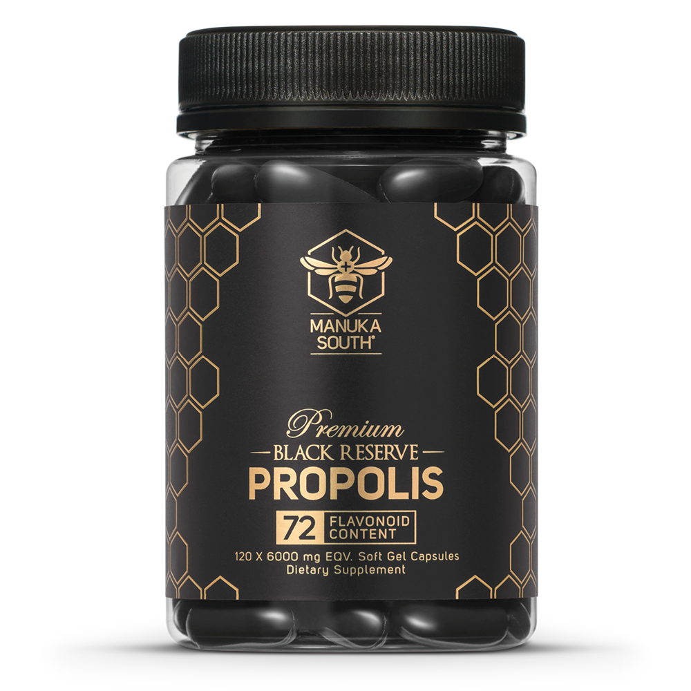 Manuka South Black Reserve Propolis Capsules 72 flavonoid 120x600mg
