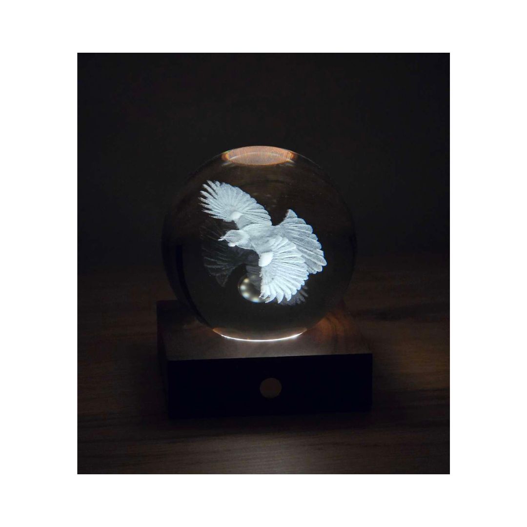 gingko tui 3d led night light 12cm