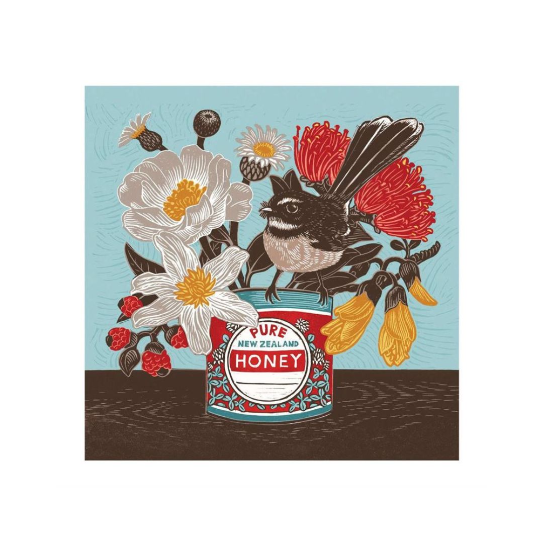 Tanya Wolfkamp card piwakawaka honey