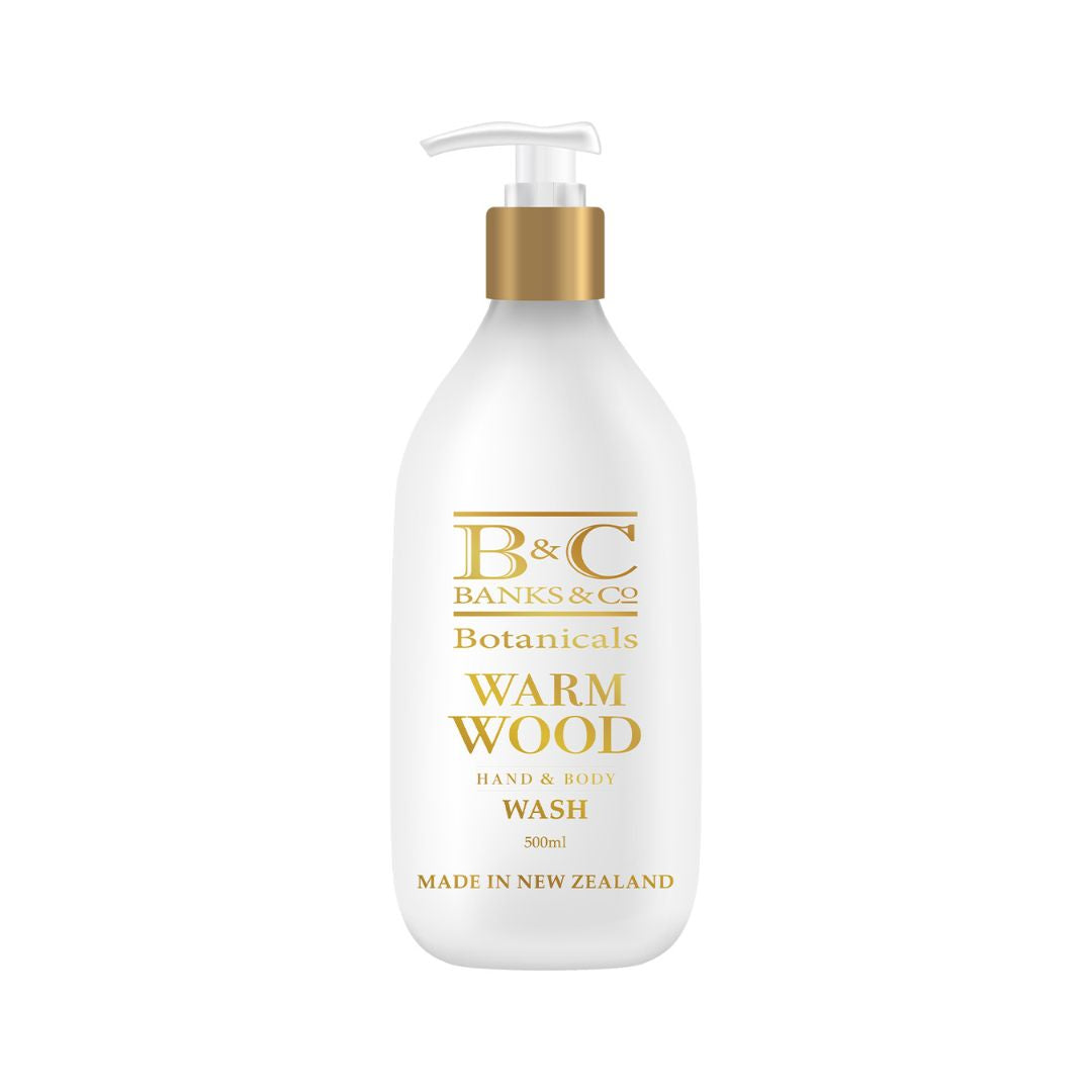 banks warm wood hand body wash 500ml
