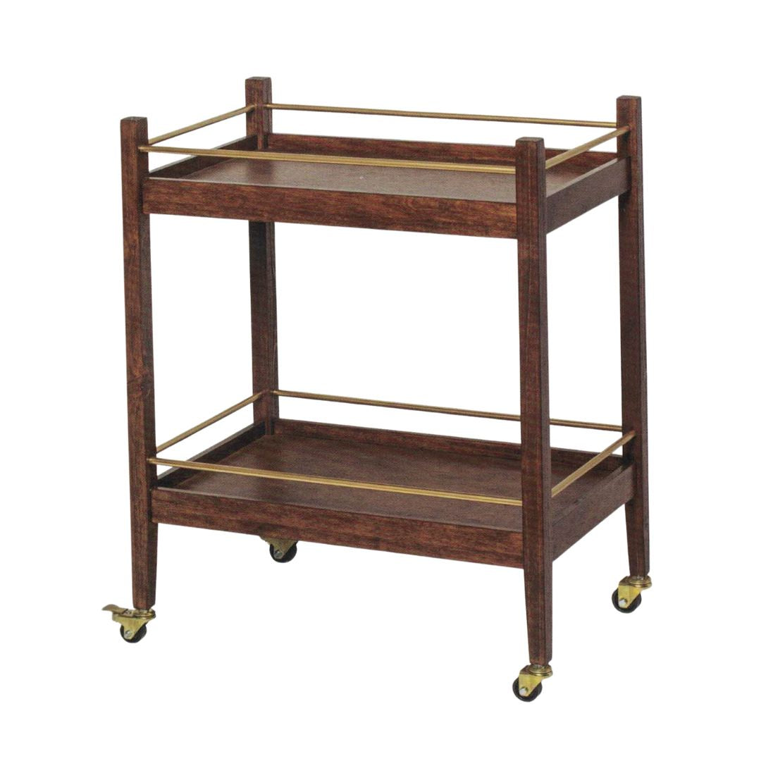 bradley wood bar cart wooden trolley