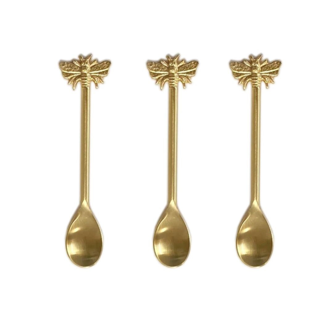 bee teaspoons brass 3