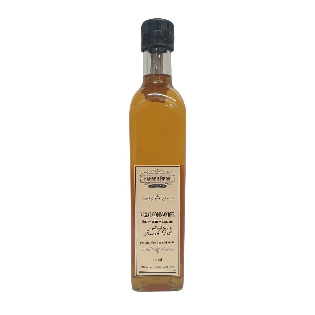 hansen bros regal commander honey whisky liqueur 500ml