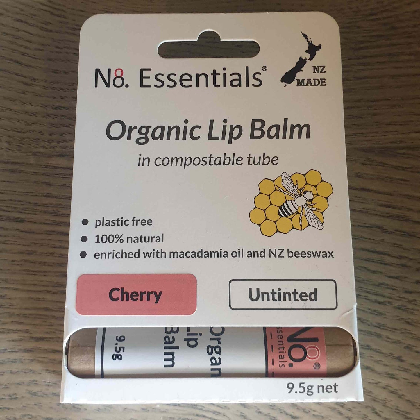 no8 organic lip balm cherry