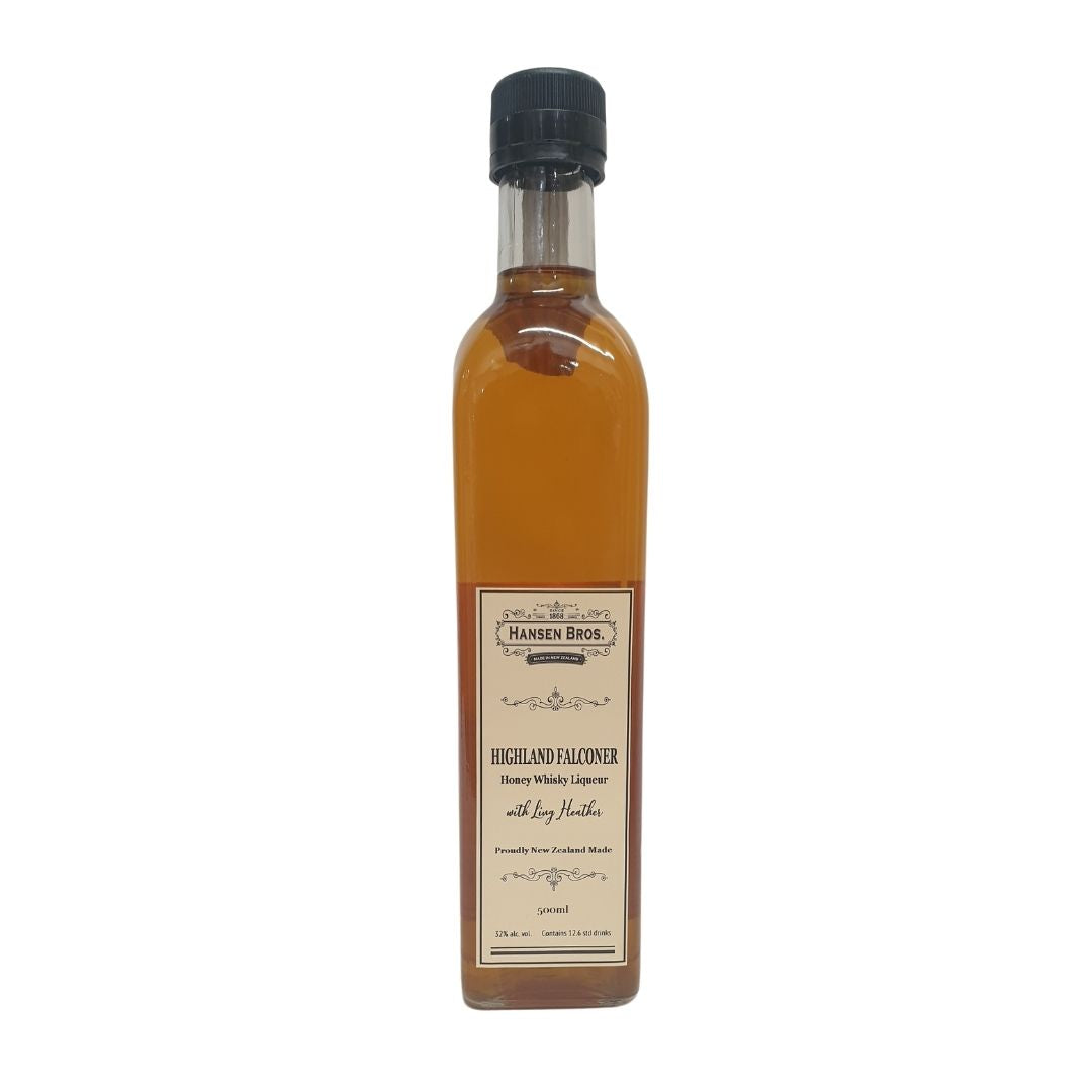 hansen bros highland falconer honey whisky liqueur 500ml