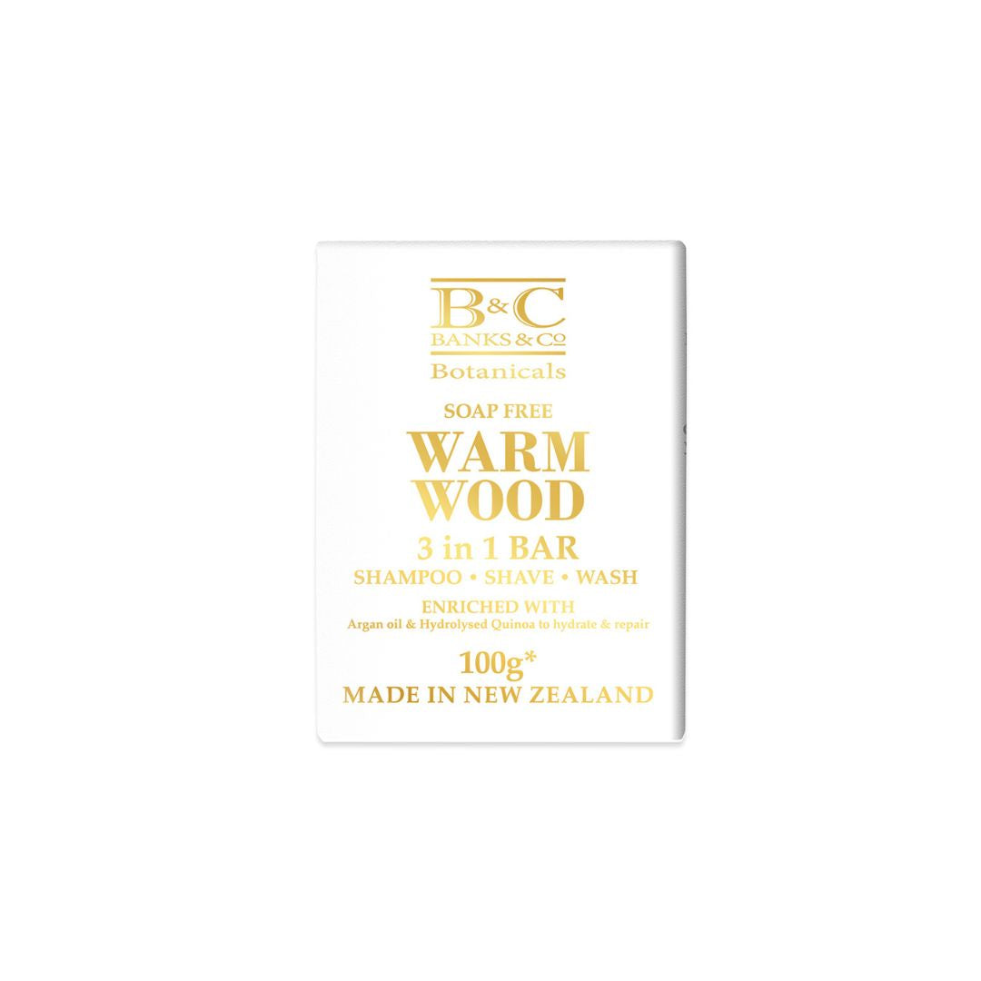banks warm wood hand shampoo shave wash bar 100g