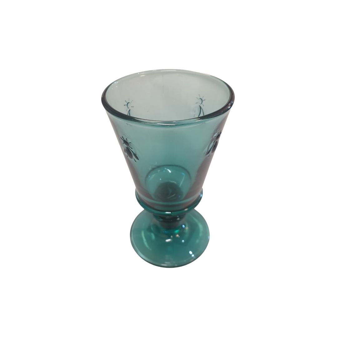 la rochere bee glass blue wine