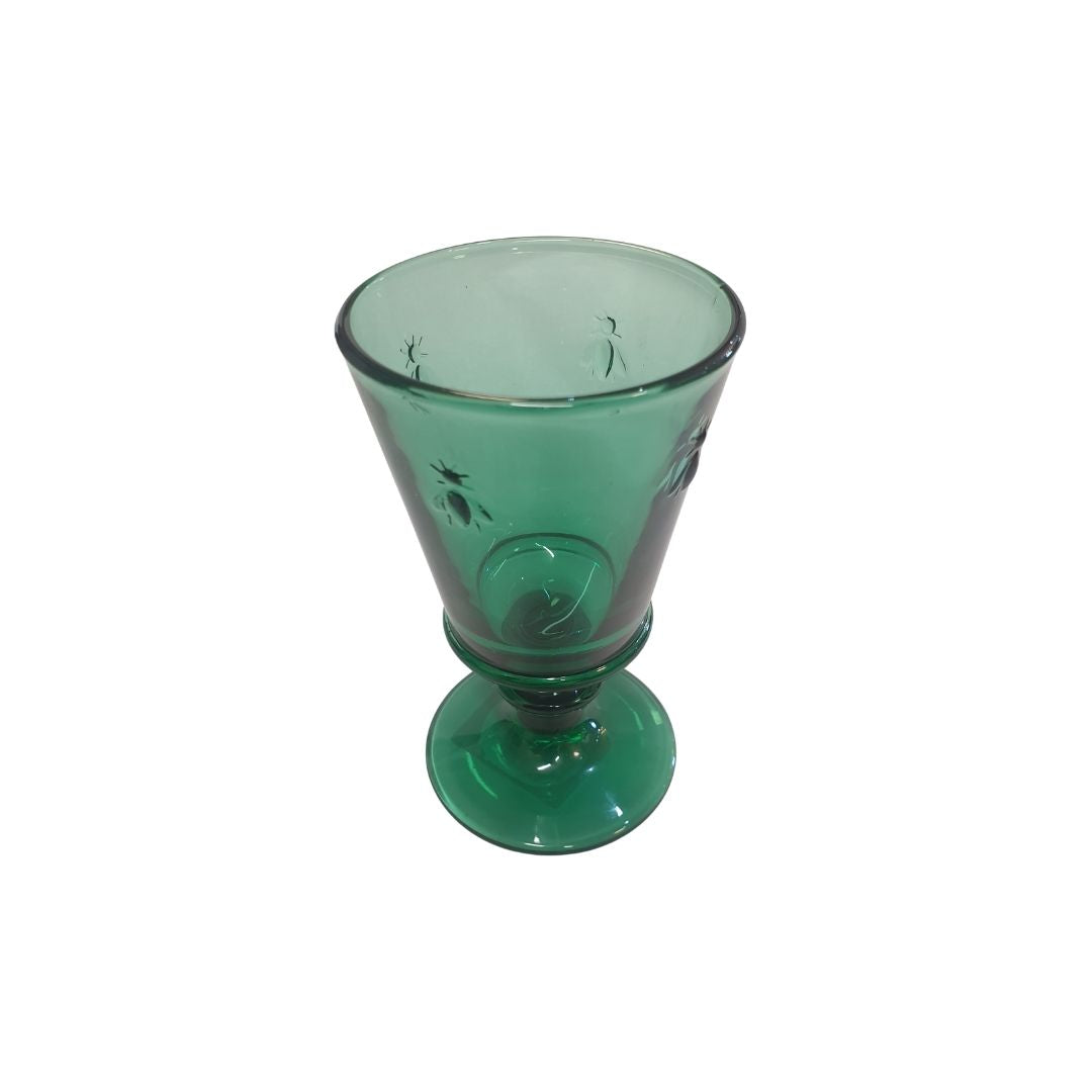 la rochere bee glass green wine