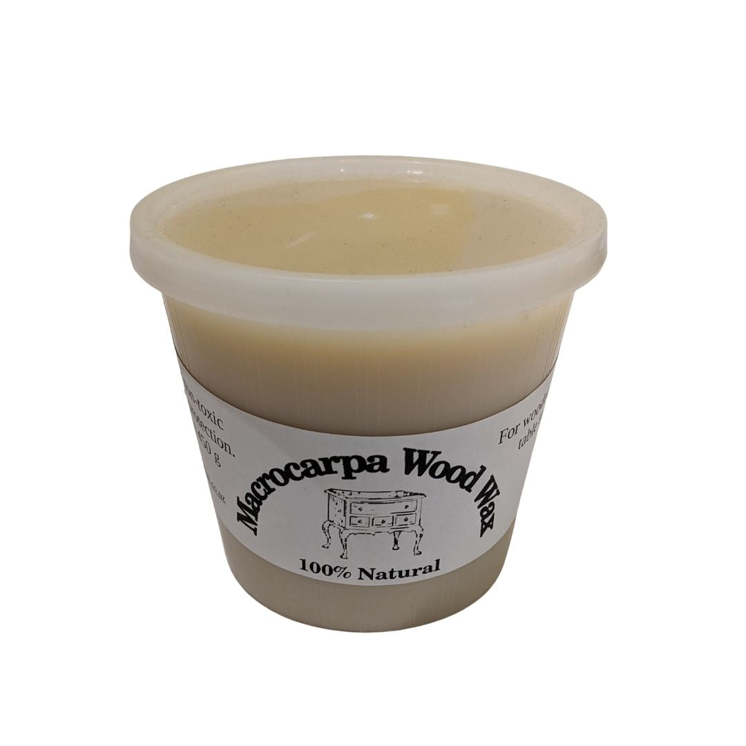 macrocarpa wood wax natural furniture leather polish 450g