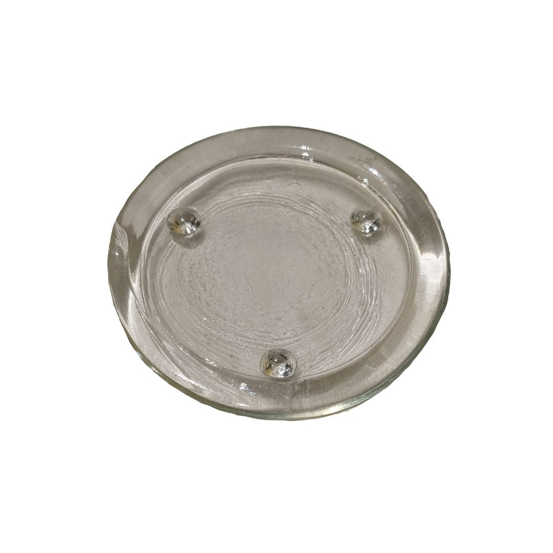 Glass Candle Plate Round 5cm