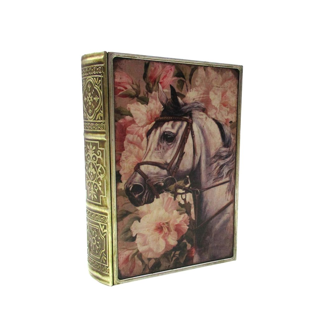 Book box metal horse design