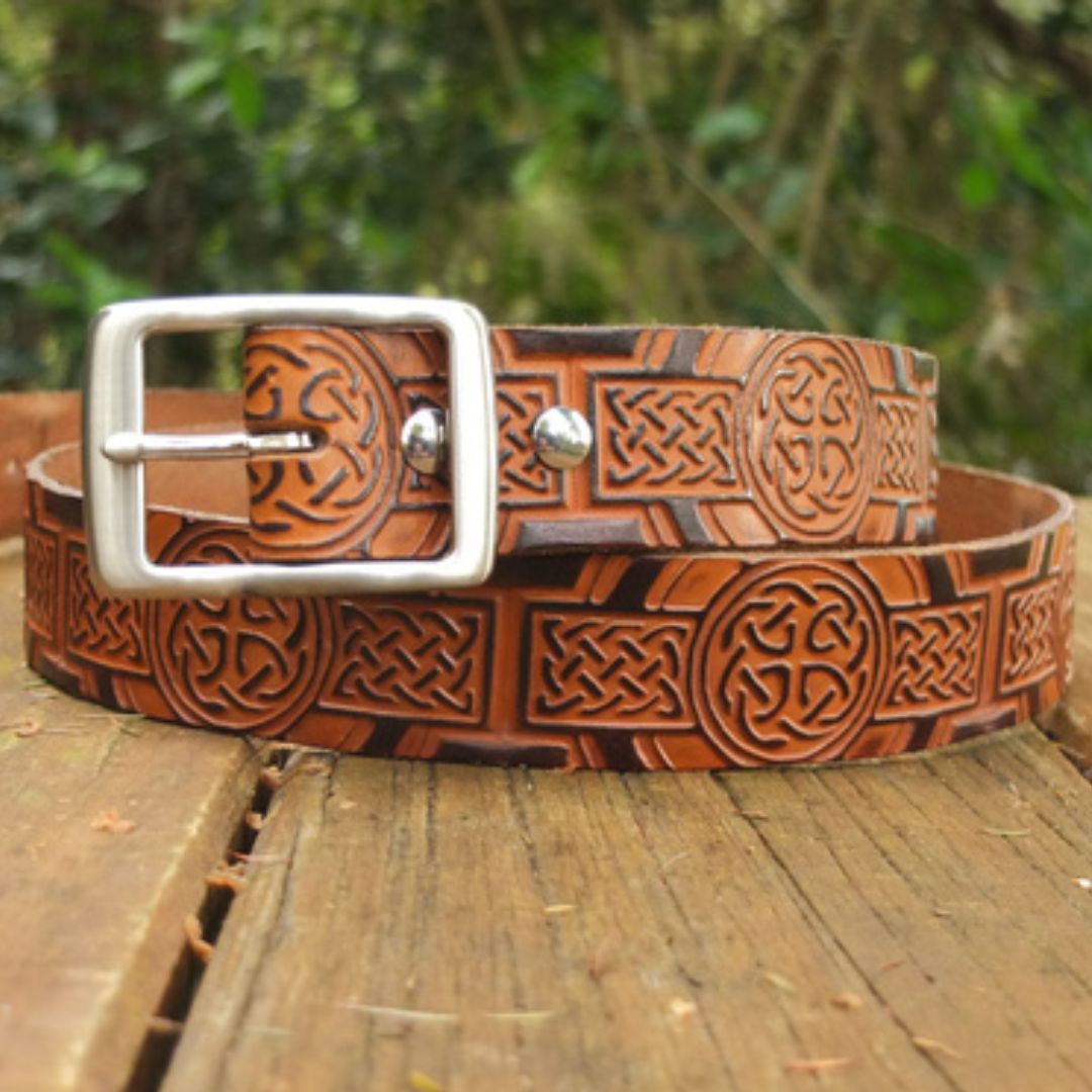leather belt tan celtic