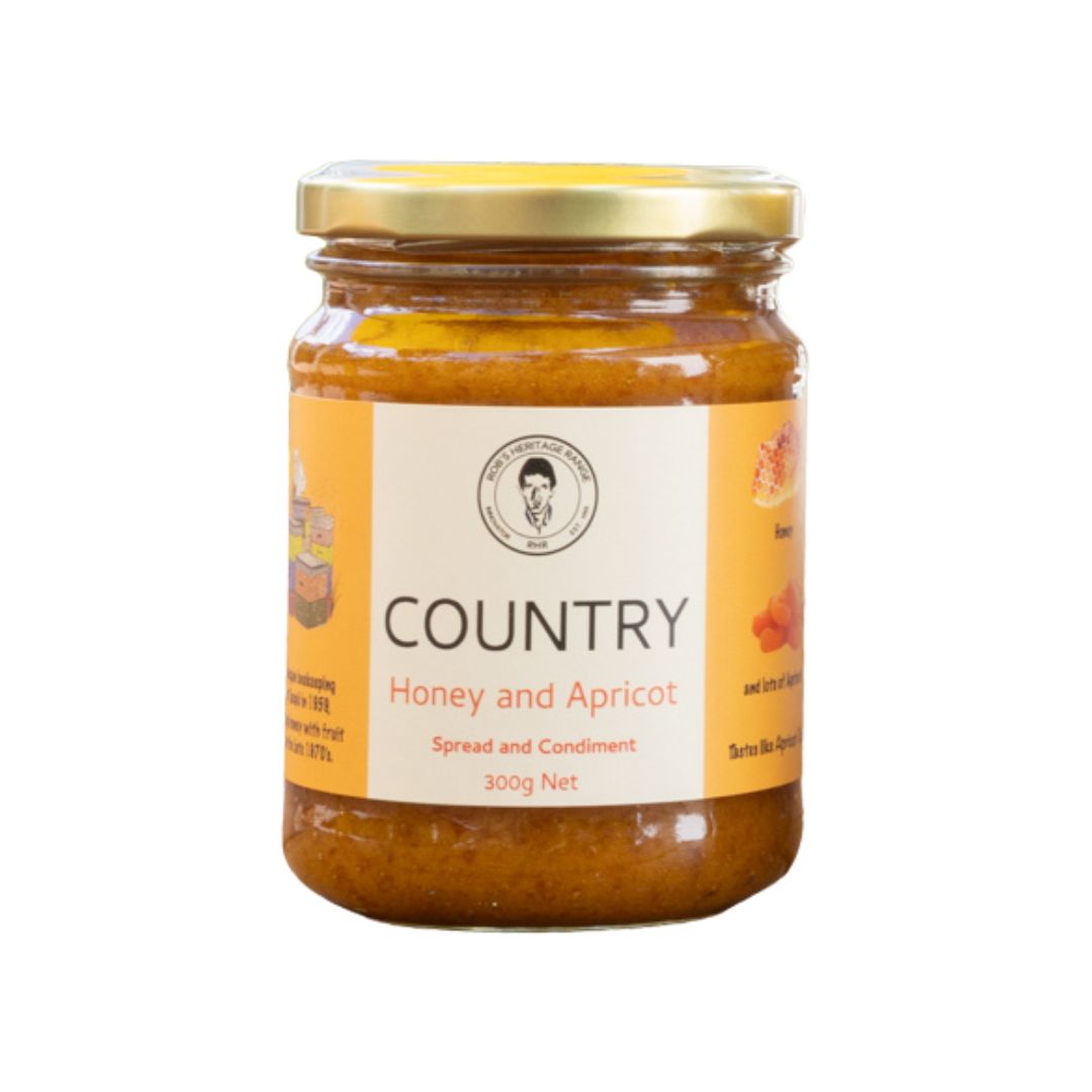 Robs Heritage Country honey apricot spread 300g