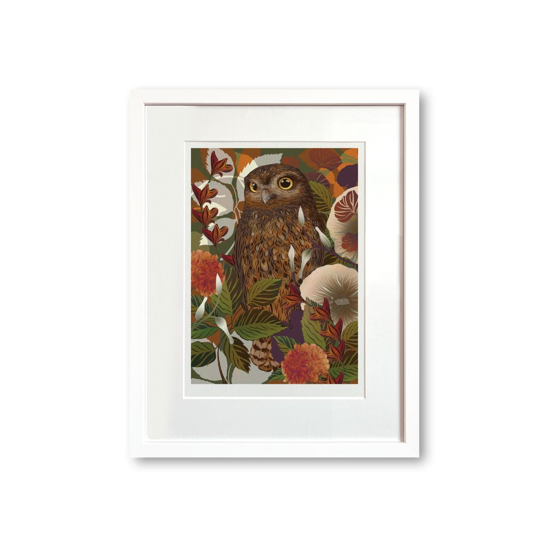 Flox A3 print ruru owl