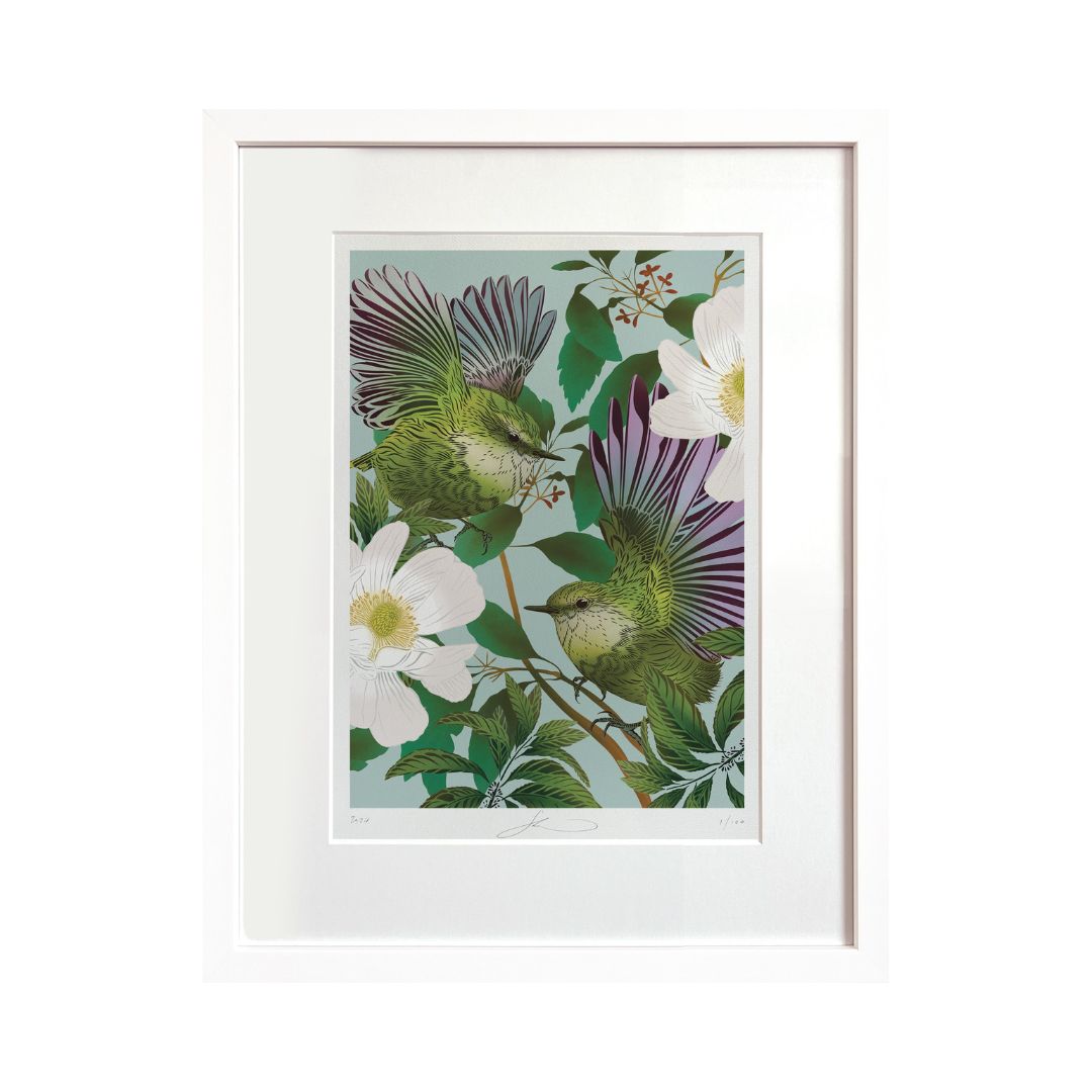 Flox A3 print titipounamu karamu