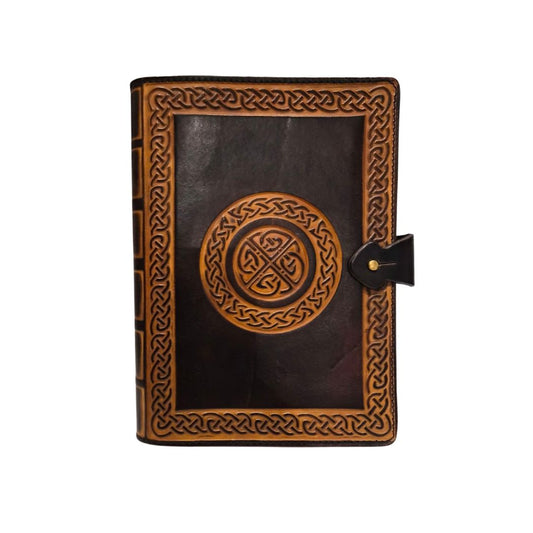 leather journal tan a5 celtic