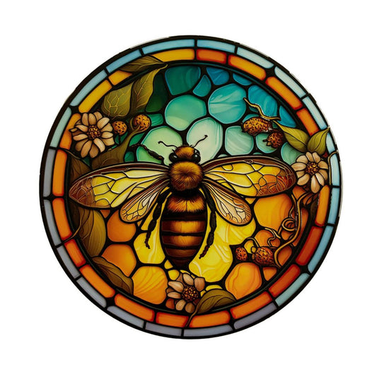 bee trivet round ceramic cork 20cm