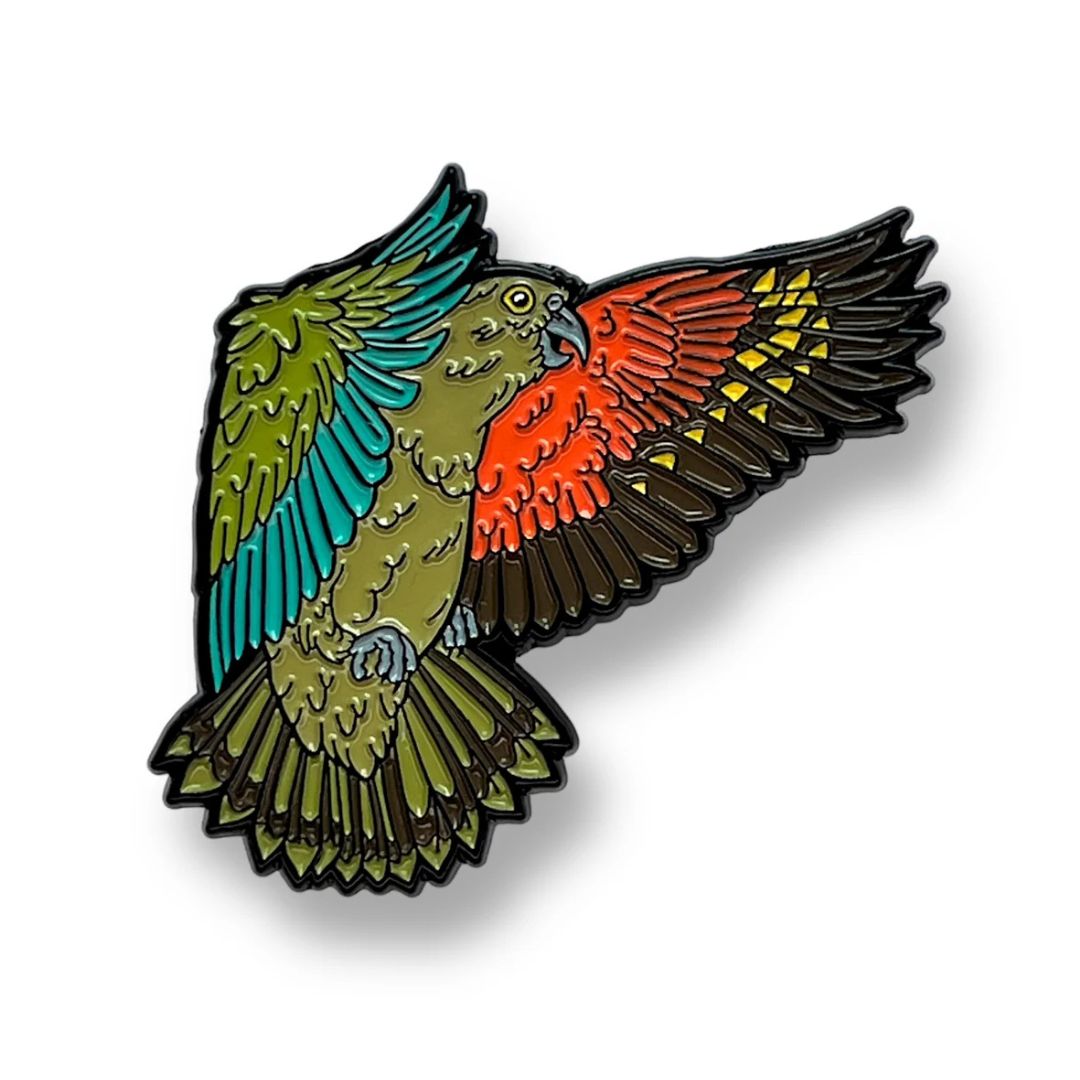 pepper raccoon pin aotearoa wild kea