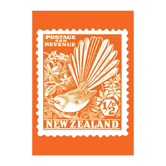 libb grover piwakawaka fantail postage stamp 1937 card