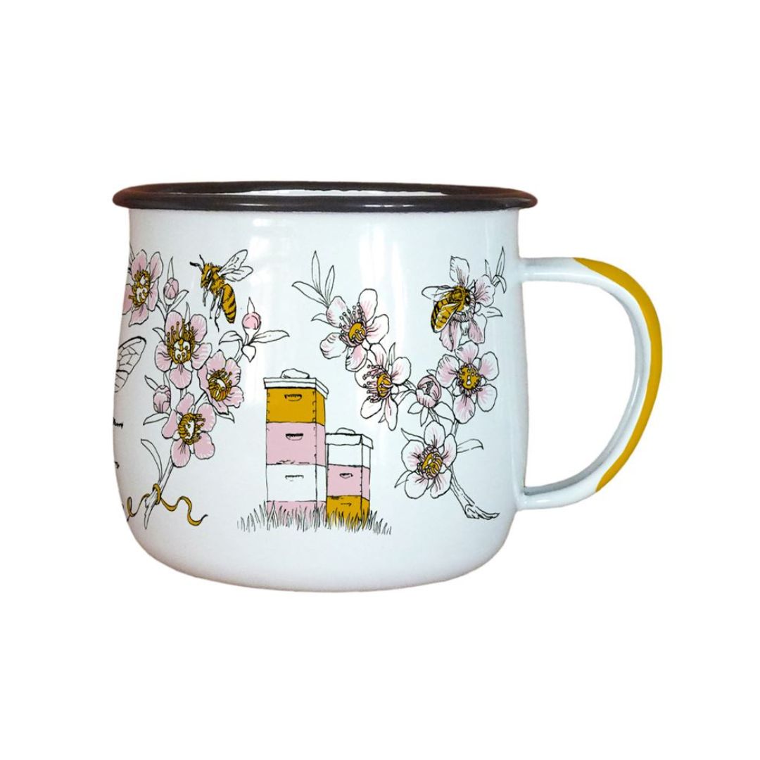 Enamel Mug NZ Let It Bee dishwasher safe