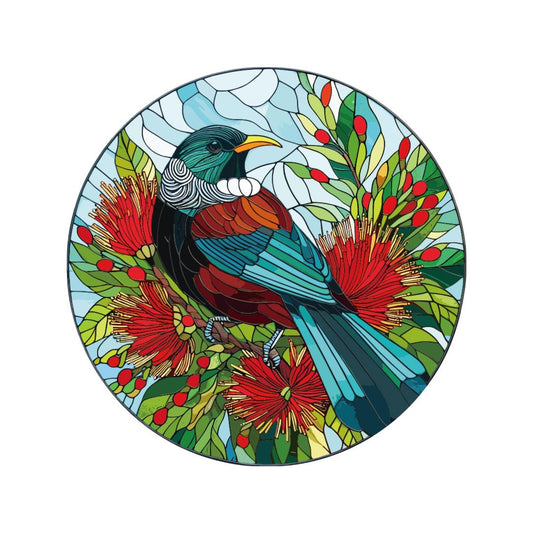 stained glass hanging 30cm tui