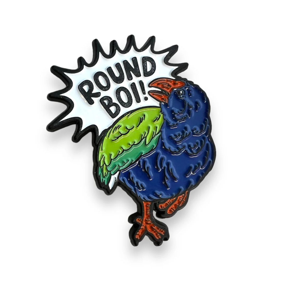 pepper raccoon pin aotearoa wild takahe