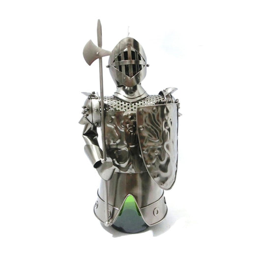 wine bottle holder metal knight