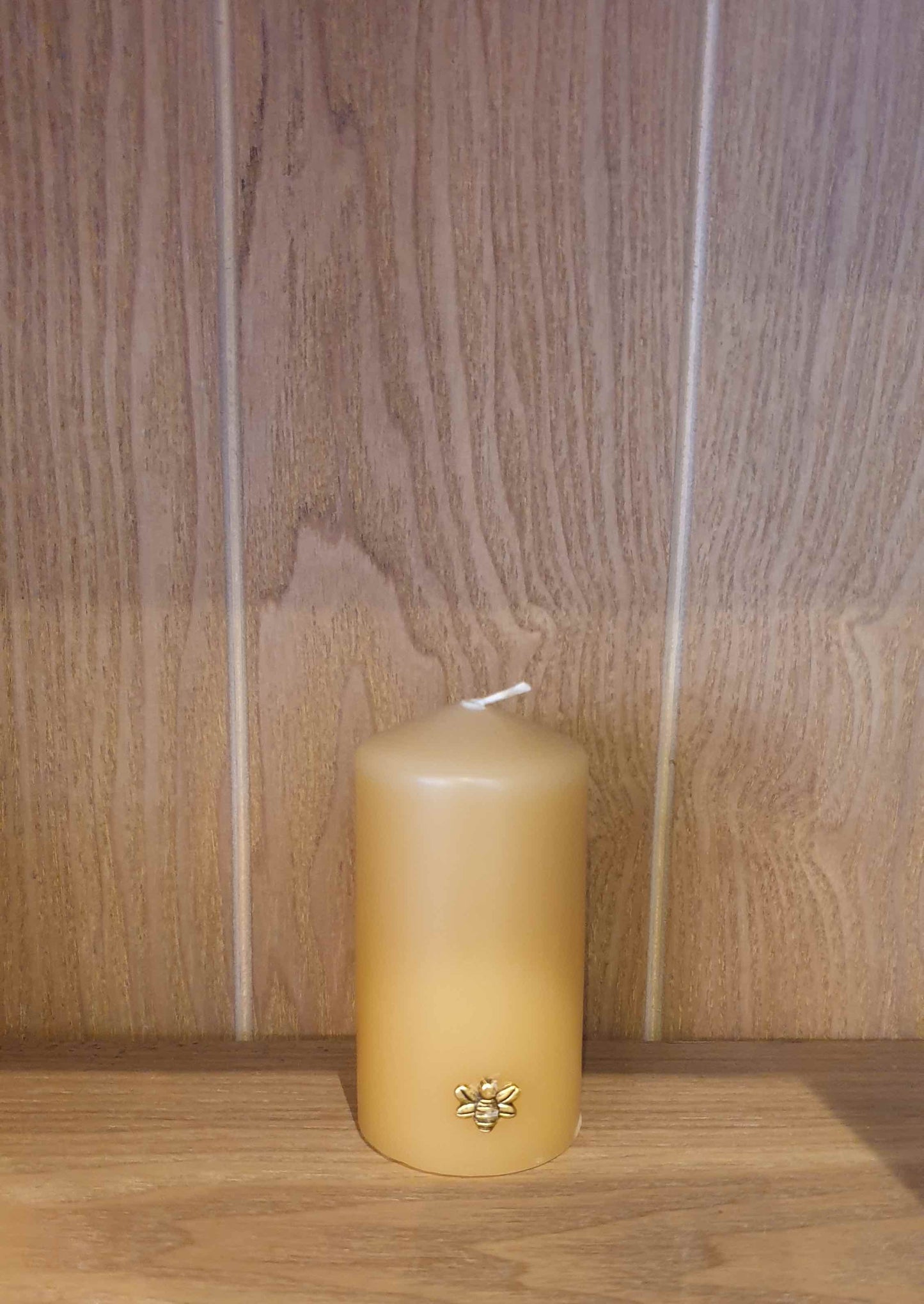 candle natural beeswax 50mm x 100mm