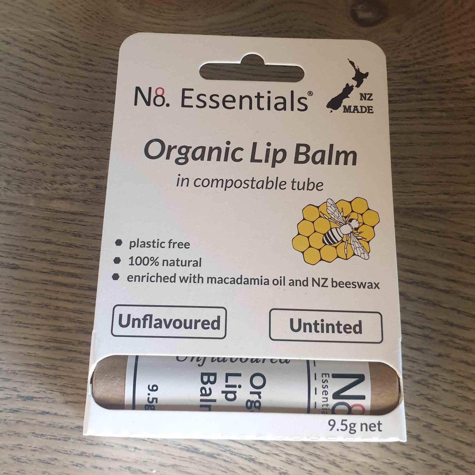 no8 organic lip balm unflavoured
