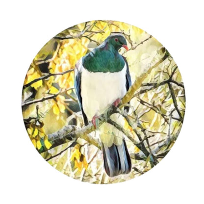 coasters nz birds set 6 kereru wood pigeon