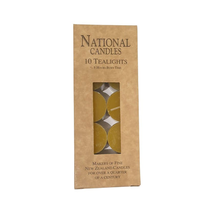 candle natural beeswax tealight pack 10