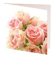 gift card 7cm pink roses