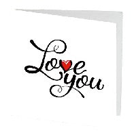gift card 7cm love you