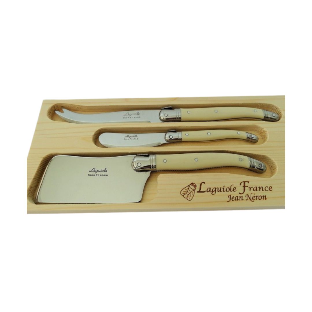 laguiole neron france cheese knife three knives